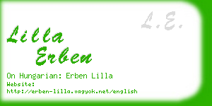 lilla erben business card